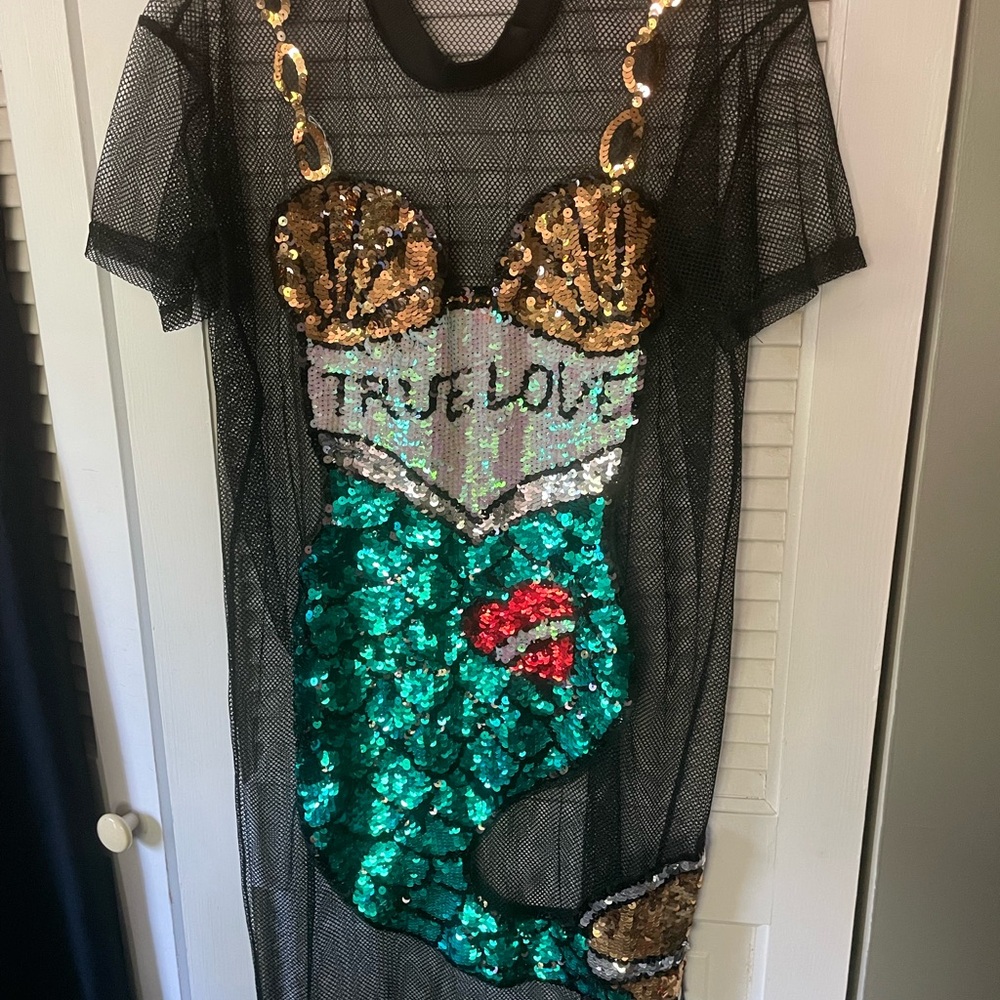 Mermaid Sequin Mesh Dress